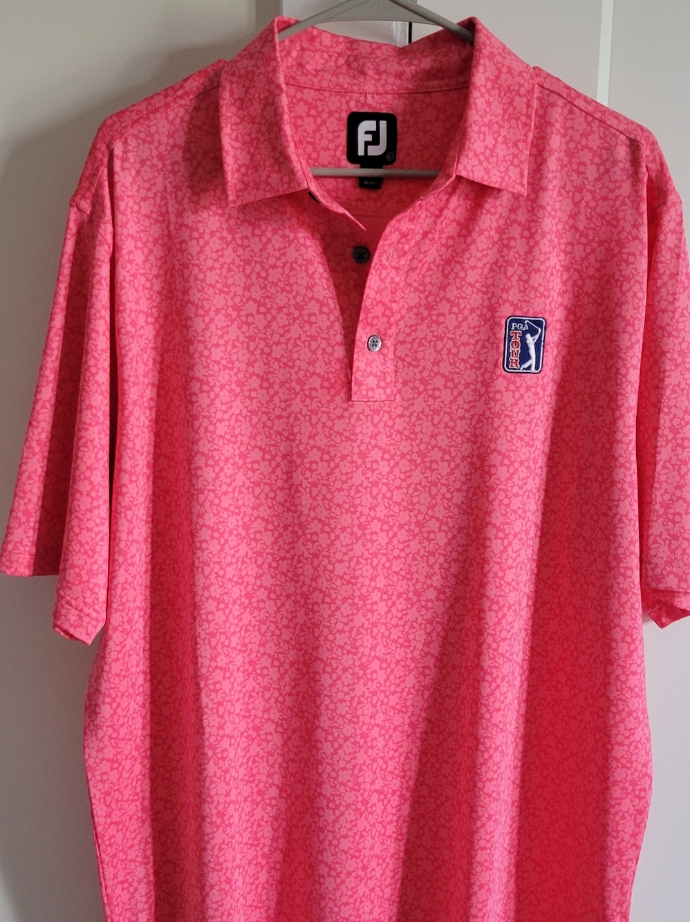 FootJoy Painted Floral Lisle Self Collar PGA Logo